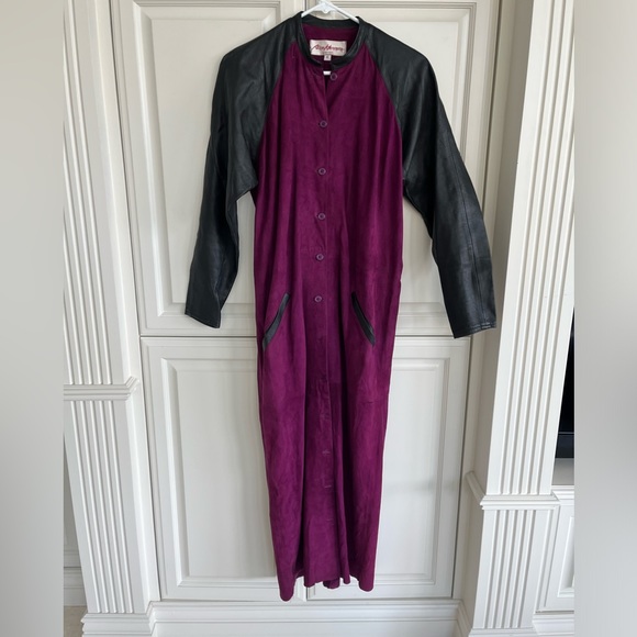 VTG Leather/Suede Designer Coat SO COOL!!! - Picture 1 of 13